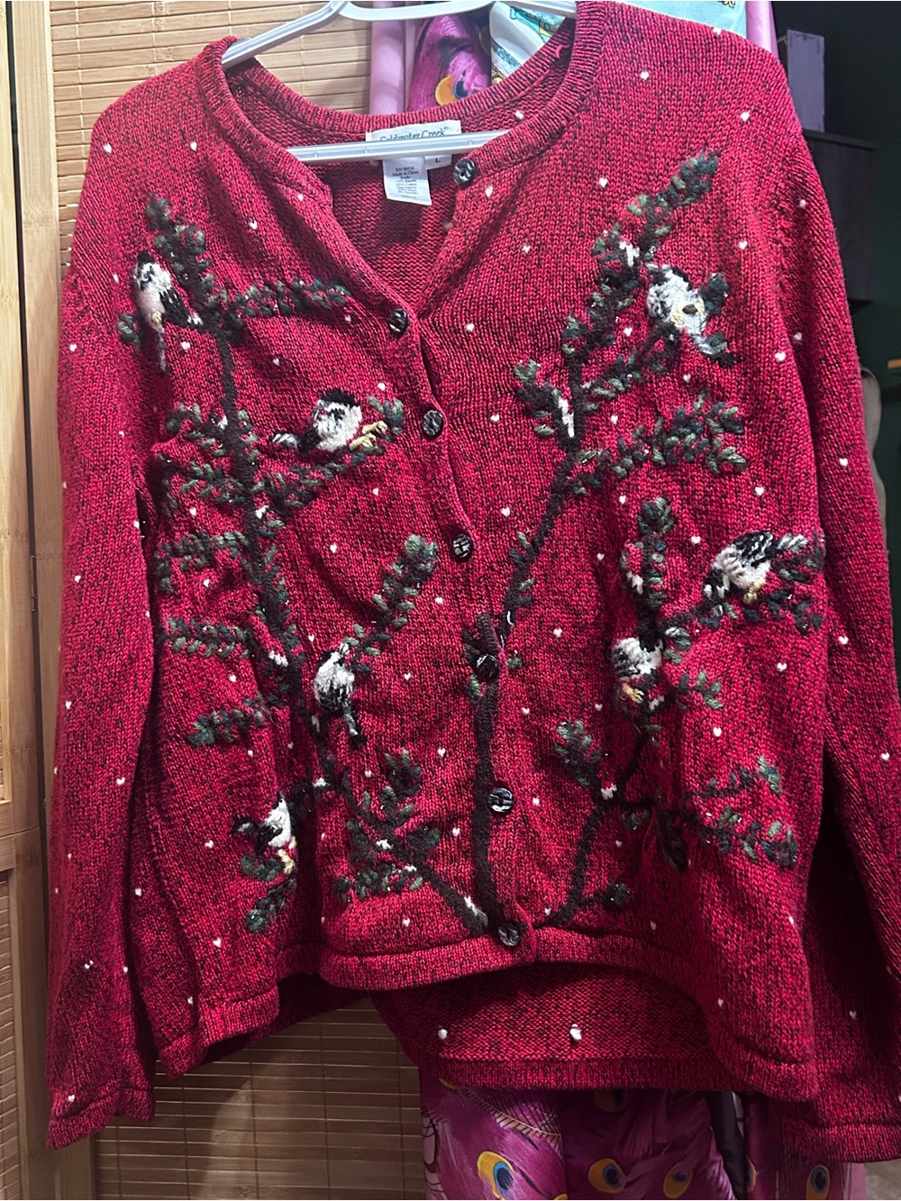Vintage coldwater creek holiday cardigan
